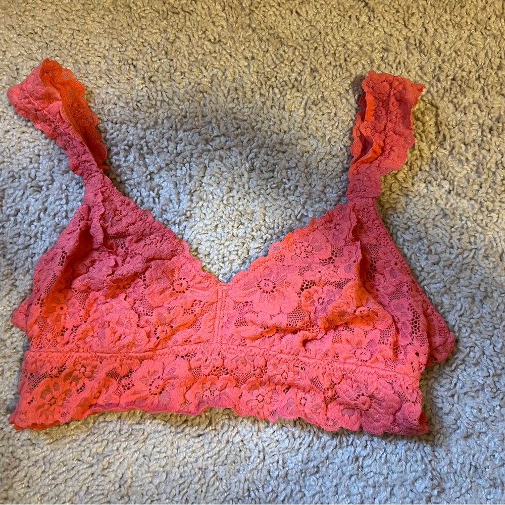 Coral Aerie lace bralette